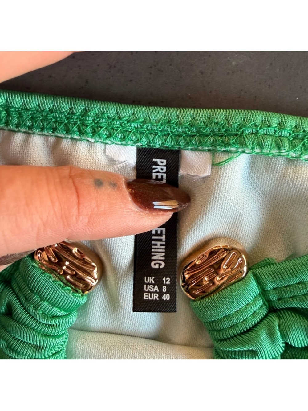 PrettyLittleThings Gold Detailed Bikini - Picture 5 of 6